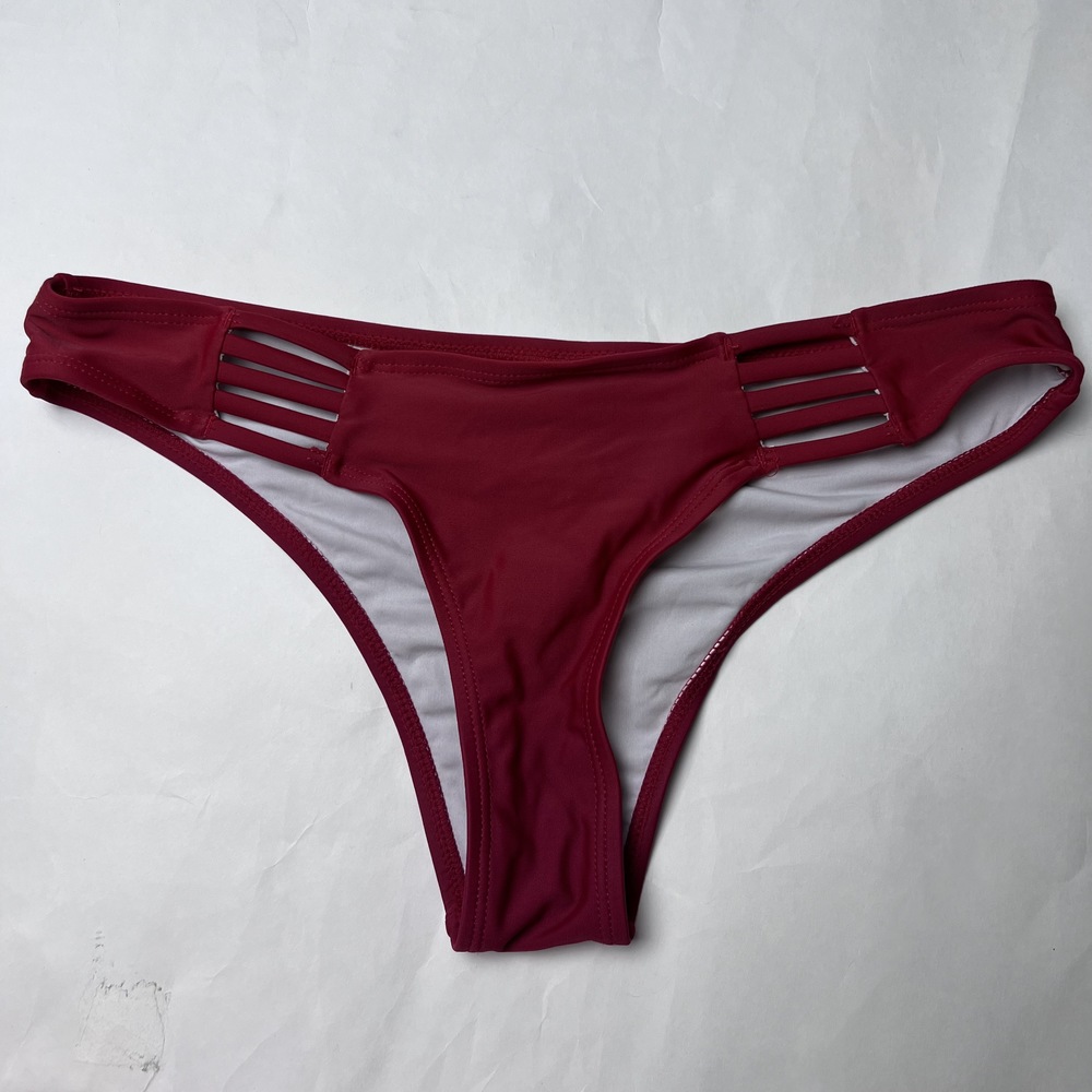 Cupshe Bikini Bottoms Red Strappy Sides Low-Rise *MATCHING TOP*